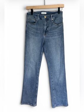 Good American Good Curve High Rise Straight Jeans Blue Womens Size 27